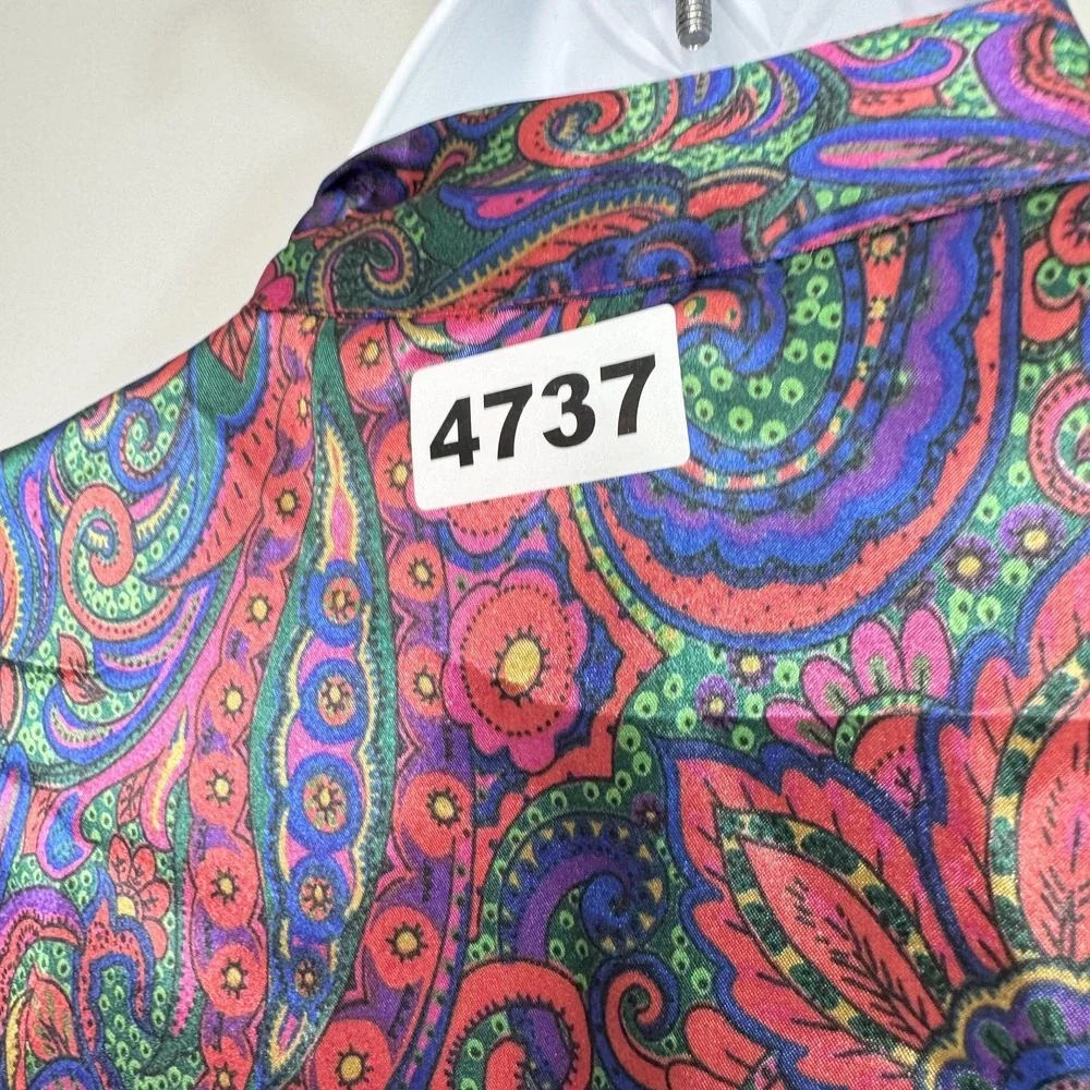 VTG‎ Gold Label Victoria's Secret Robe Womens Small Multicolor Paisley Satin